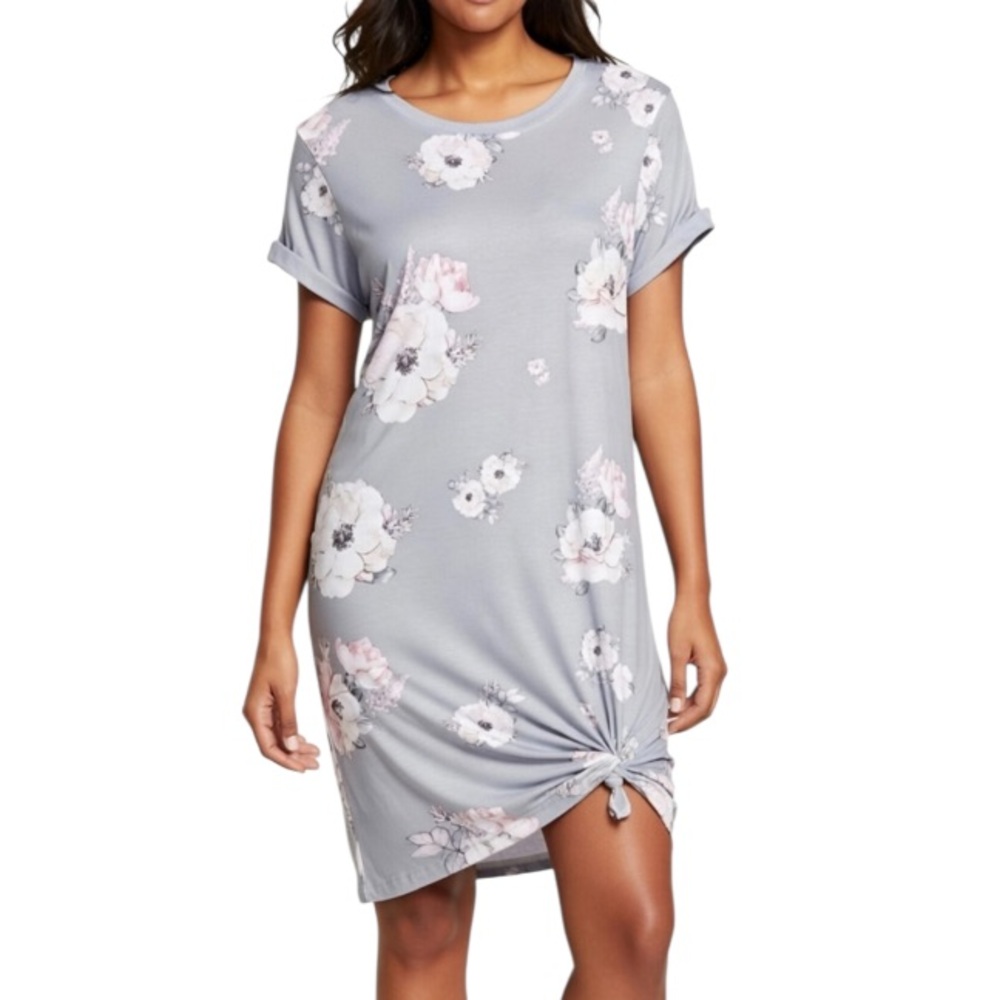 Pixie Lady Floral Short-Sleeve T-Shirt Dress